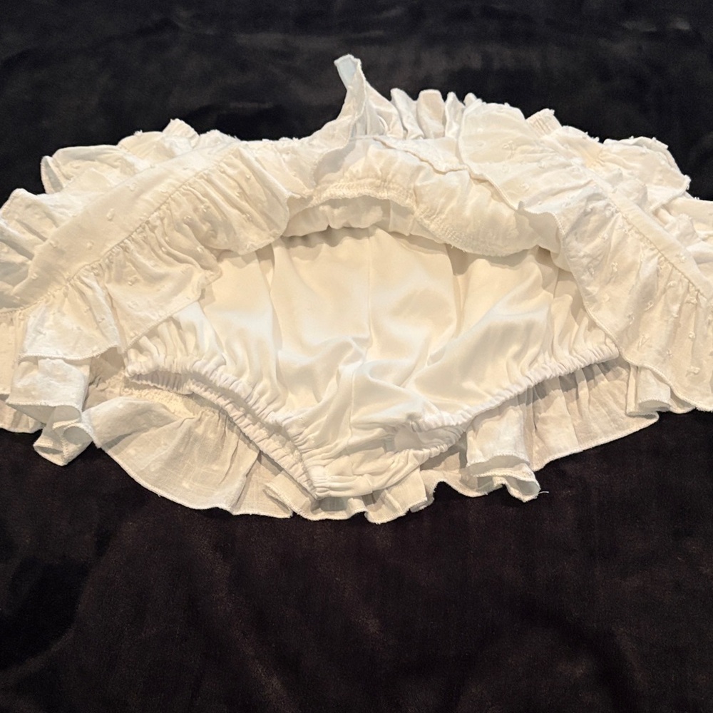 Altar'd State White Tiered Ruffle Mini Skirt - Picture 2 of 2